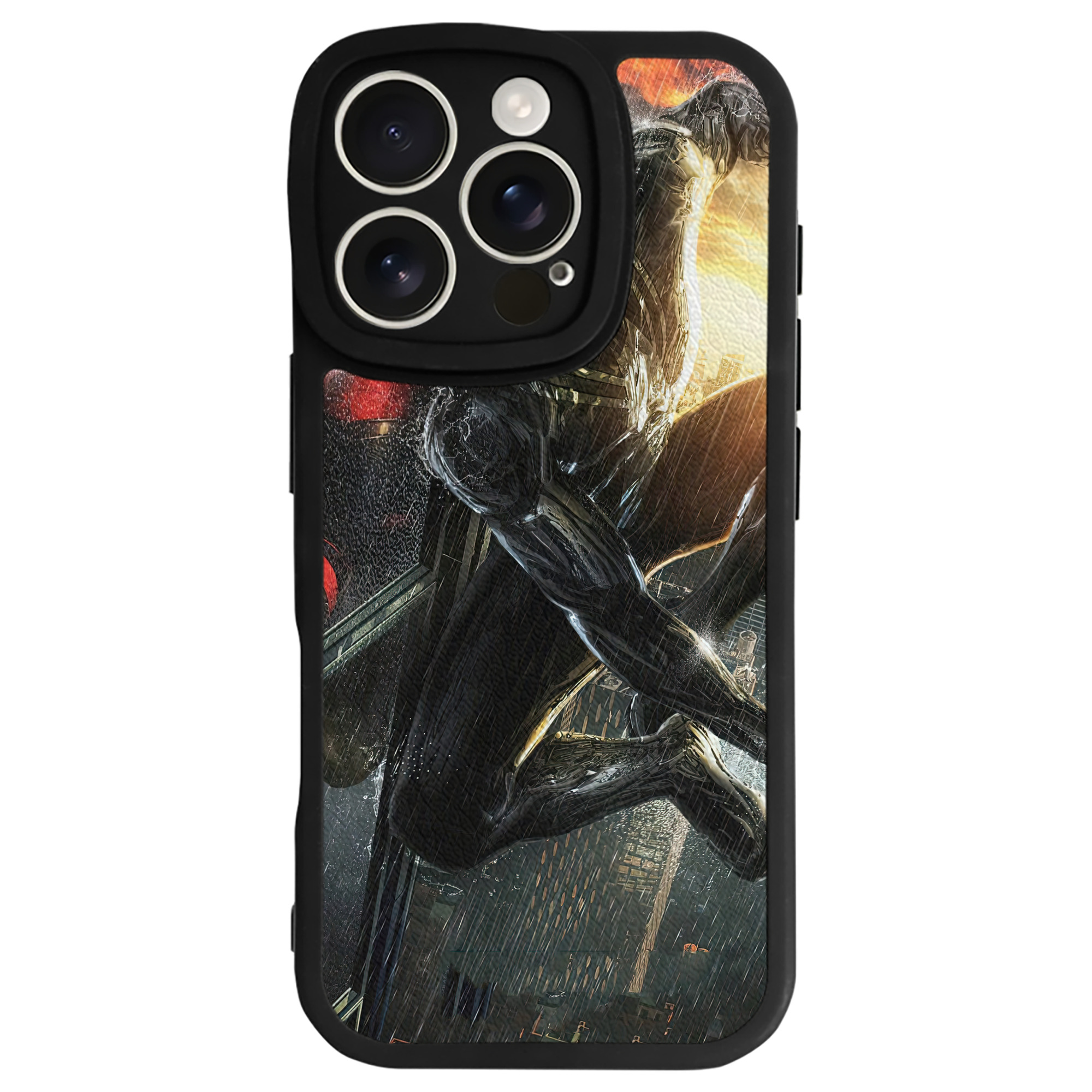 （画像用） Spider Man スパイダーマン 【iPhone 16シリーズ対応】シリコンスマホケース（レザー調） 材質：シリコン